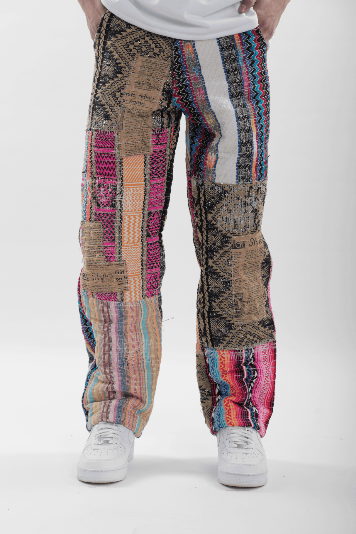 Ethnic Patchwork Jeans - dawntown