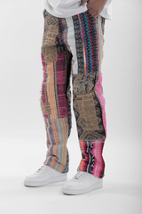 Ethnic Patchwork Jeans - dawntown