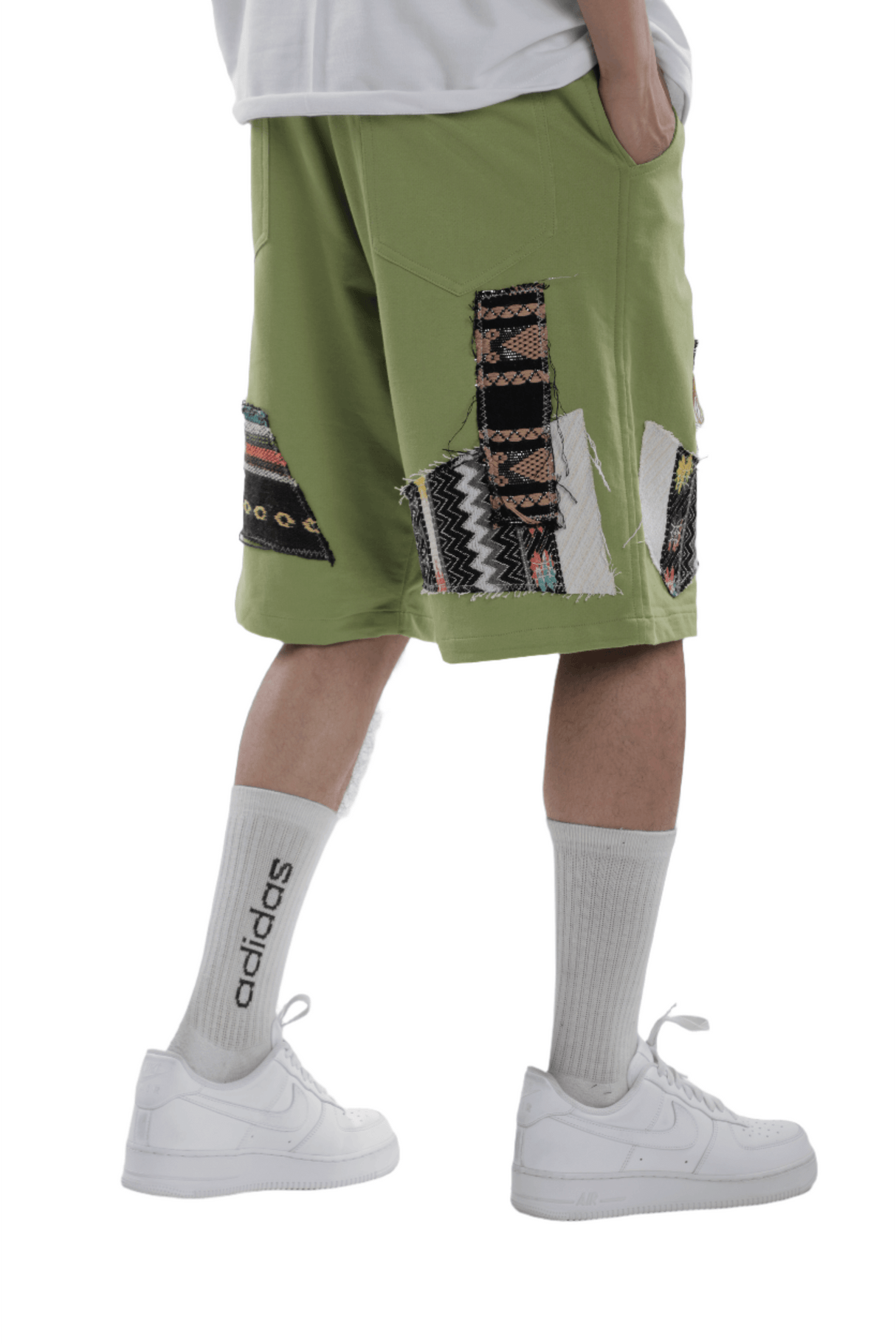 Artistic Stitched Shorts - dawntown