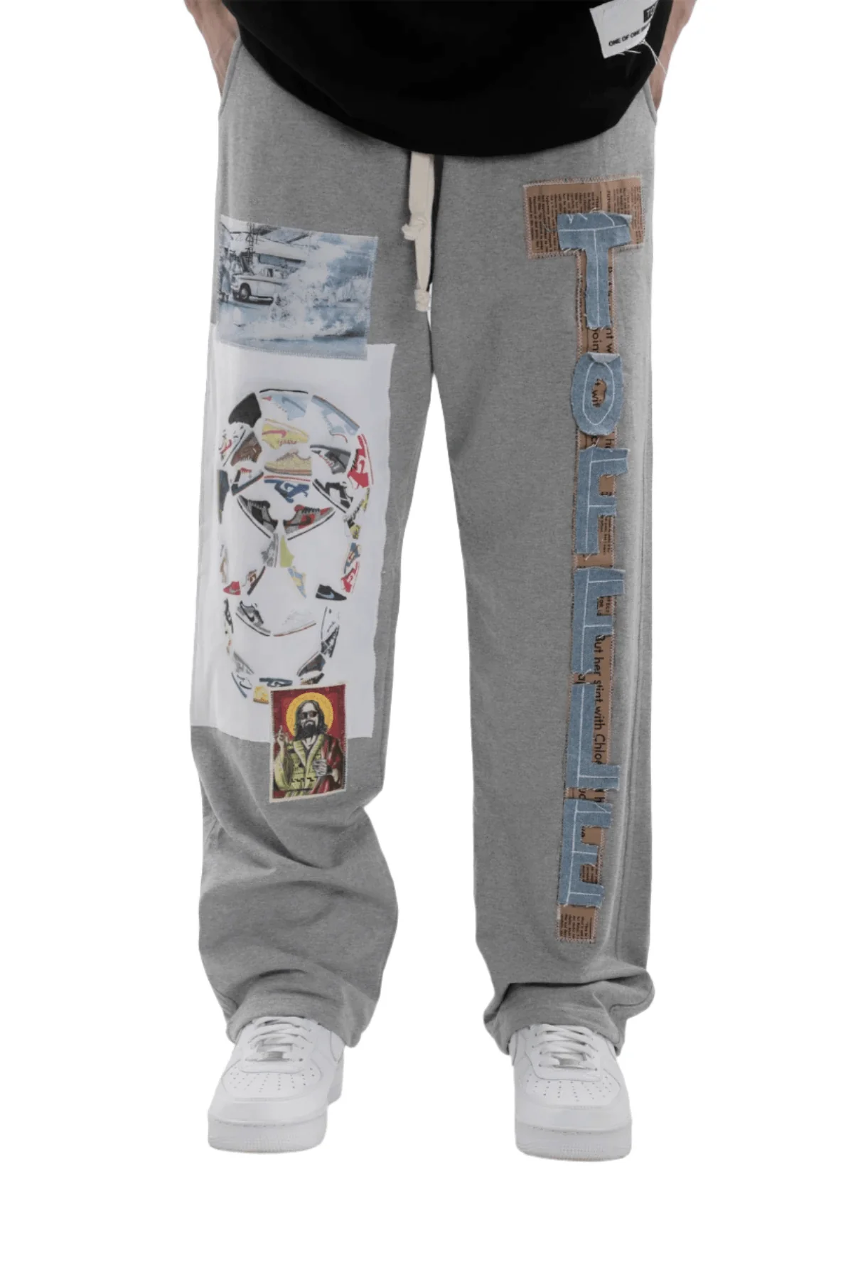 Toffle Grey Patchwork Jogger - dawntown