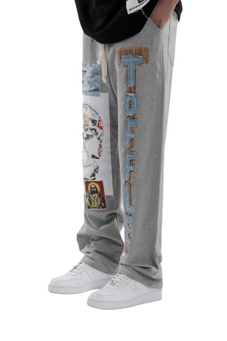 Toffle Grey Patchwork Jogger - dawntown