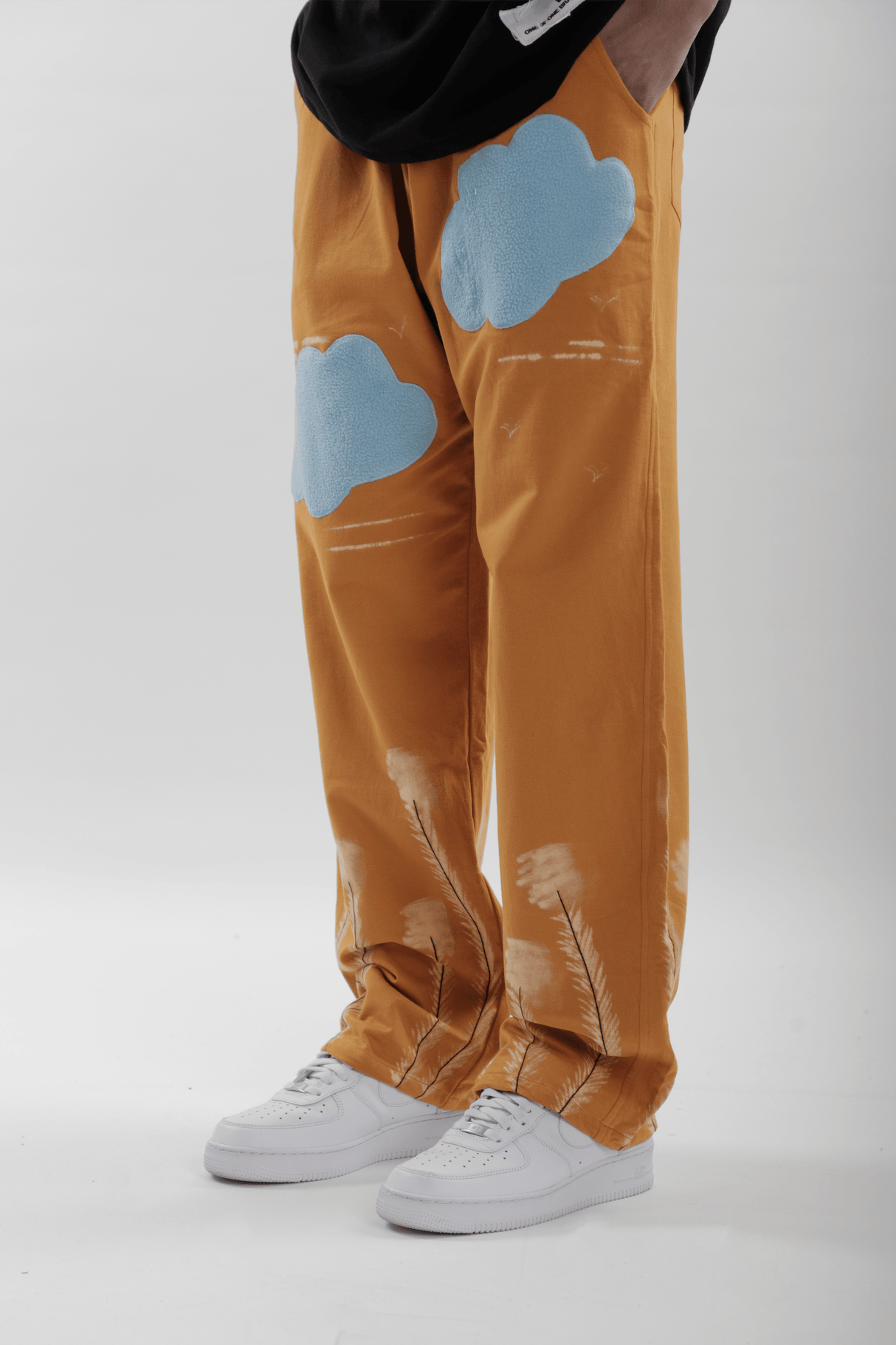 Bleached Floral Joggers - dawntown