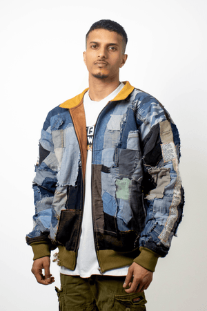 Denim Upcycled Jacket - dawntown