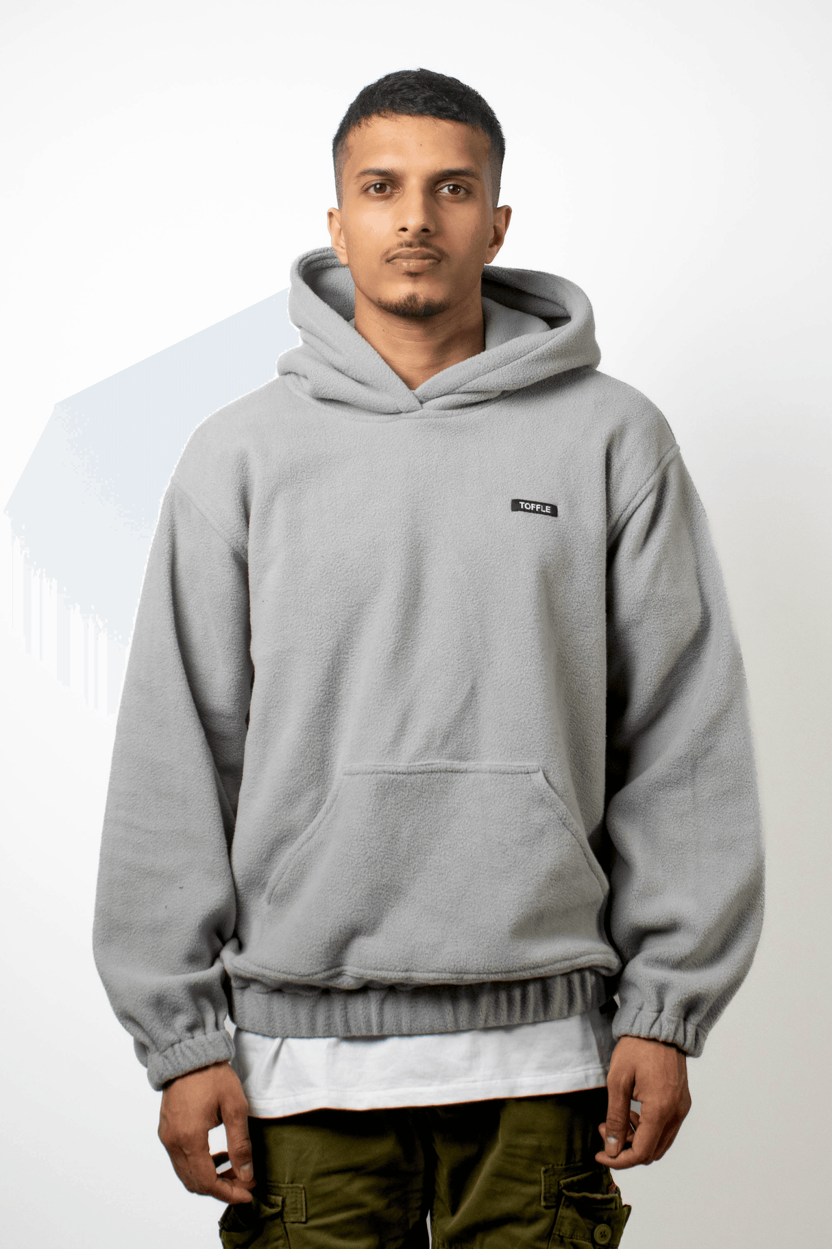 Grey Polar Fleece Hoodie - dawntown