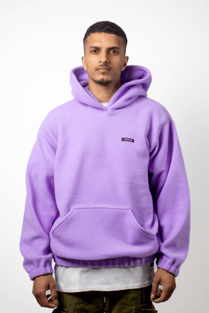 Lavender Polar Fleece Hoodie - dawntown