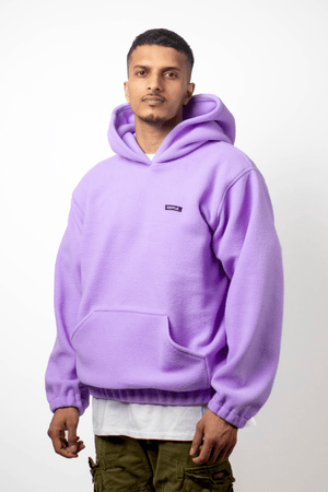 Lavender Polar Fleece Hoodie - dawntown