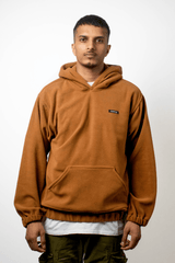 Brown Polar Fleece Hoodie - dawntown