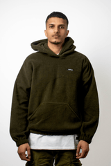 Olive Polar Fleece Hoodie - dawntown