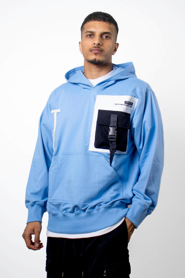 Boxy Sky Hoodie - dawntown