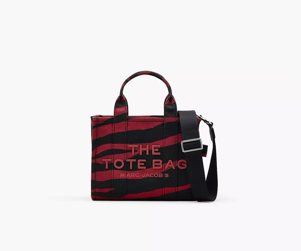 Marc Jacobs The Zebra Canvas Small Tote Bag 'Siren/Black'