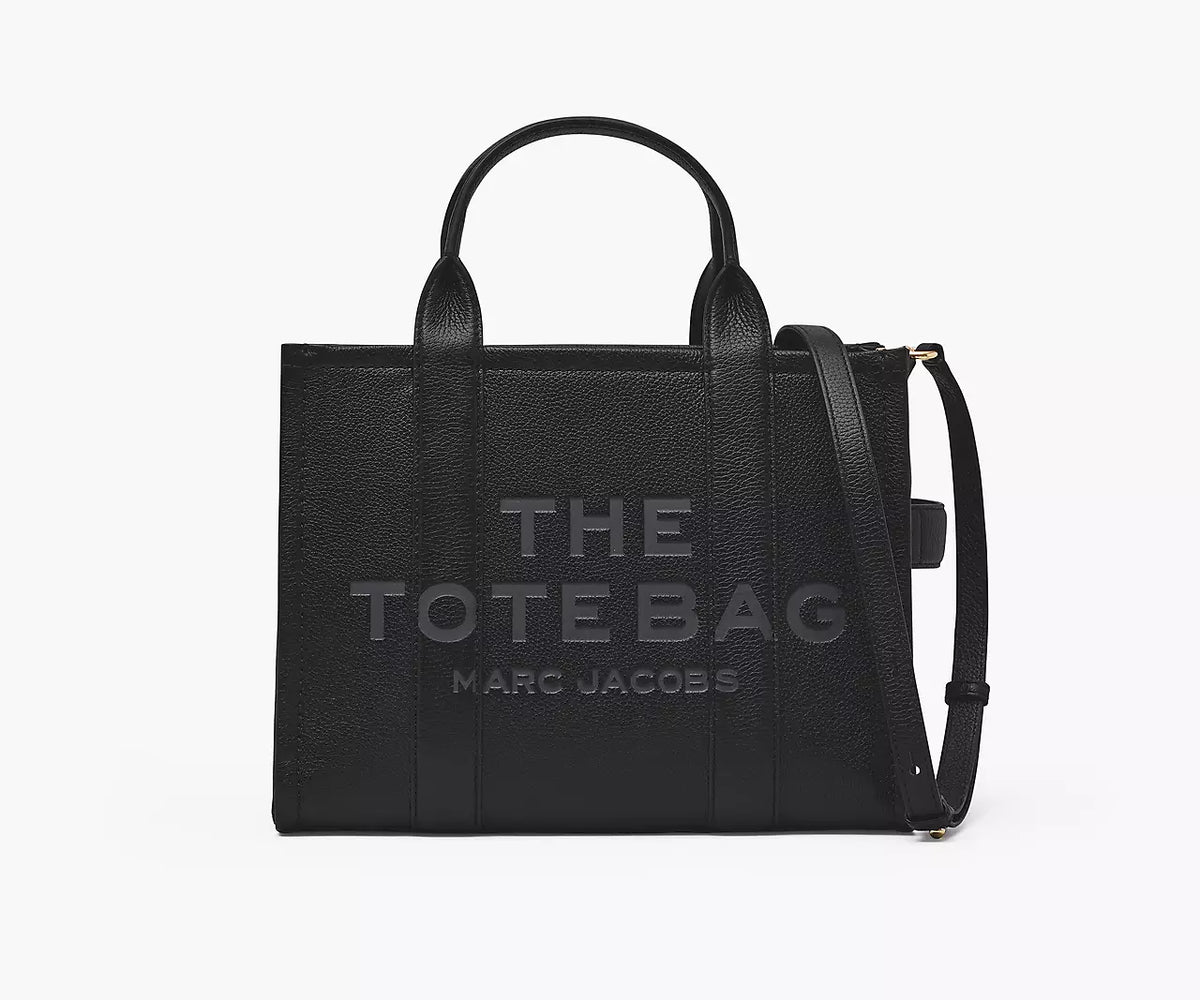 Marc Jacobs The Leather Medium Tote Bag 'Black'