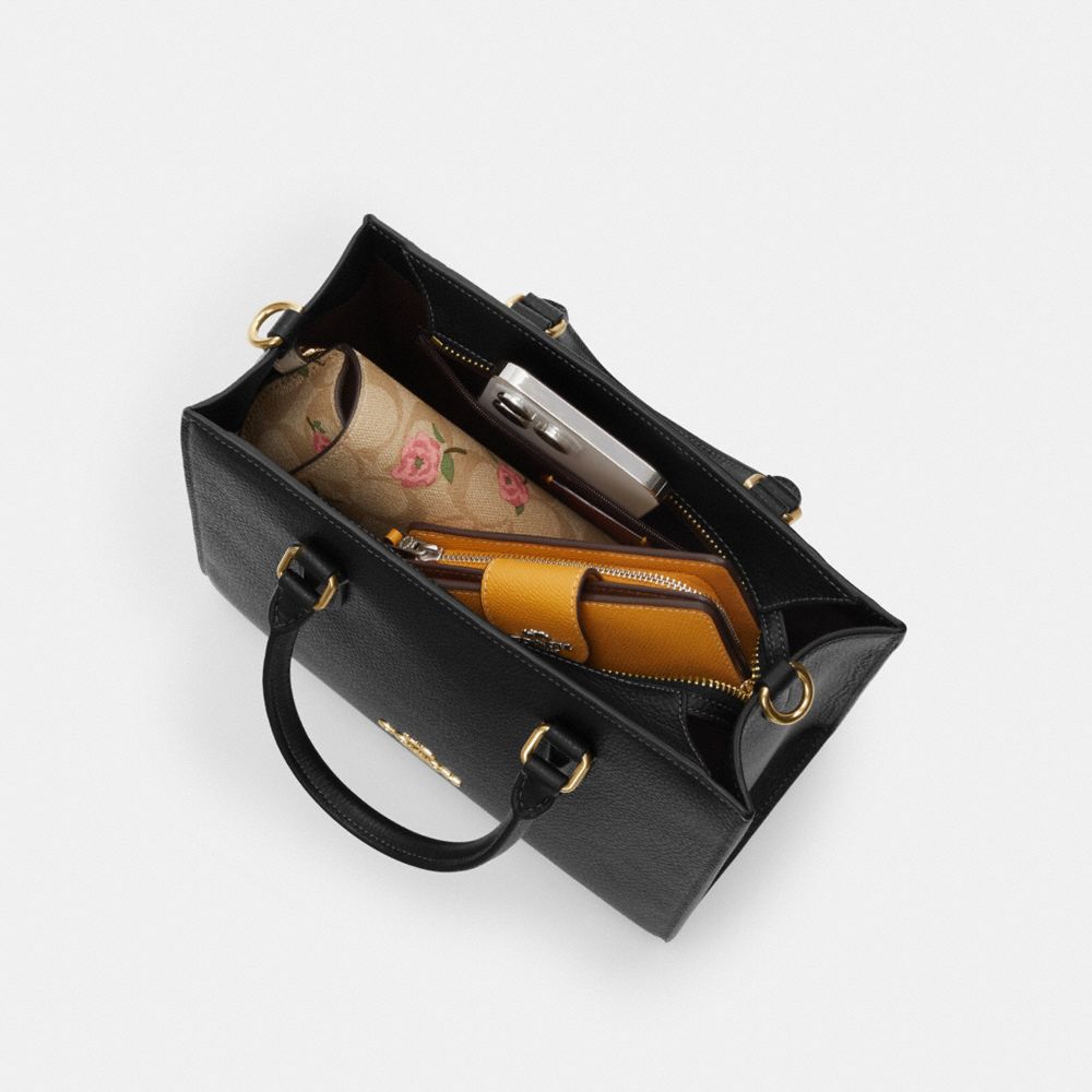 Coach Maggie Small Tote Bag Gold Black