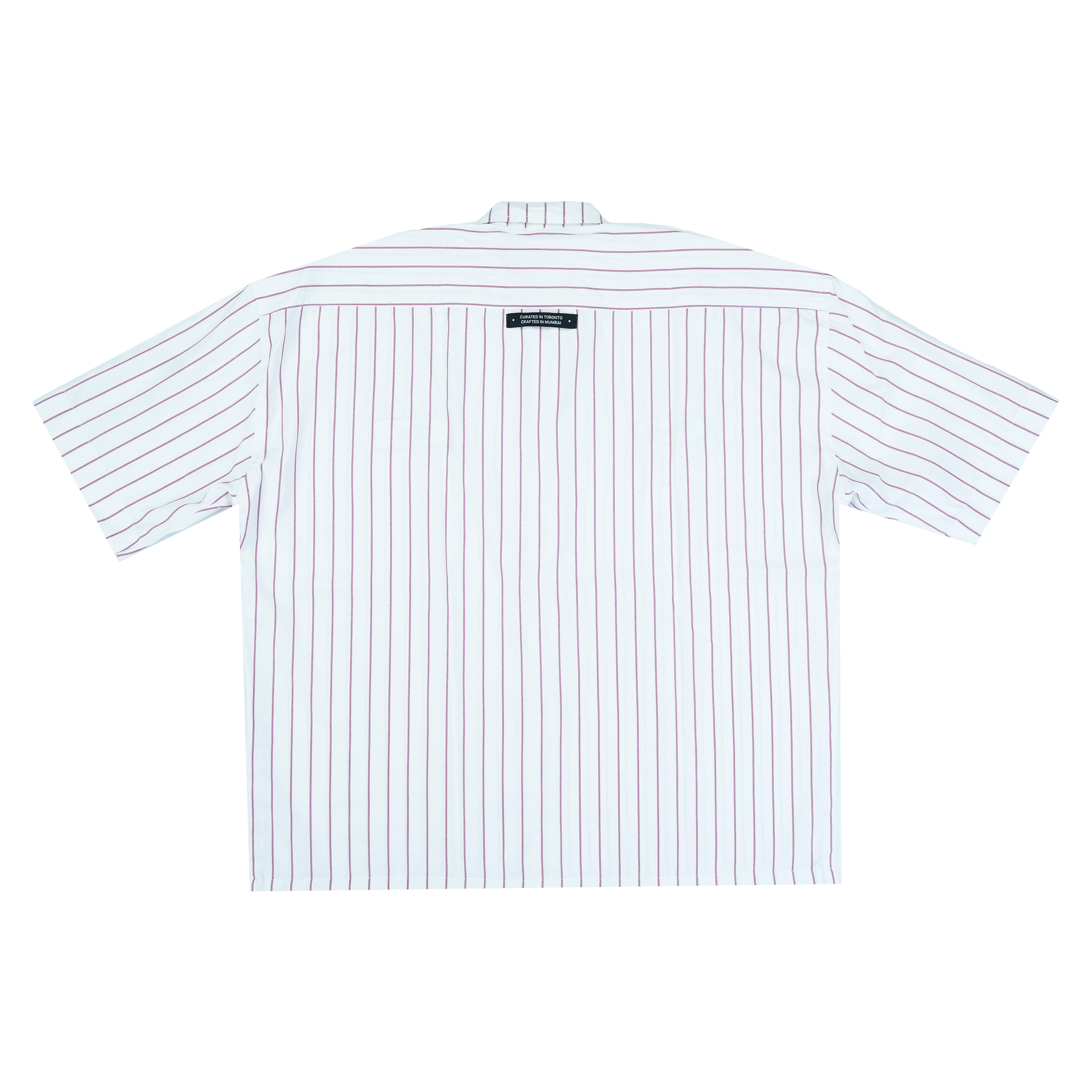 THE MECHANIC SHIRT in deep red stripes