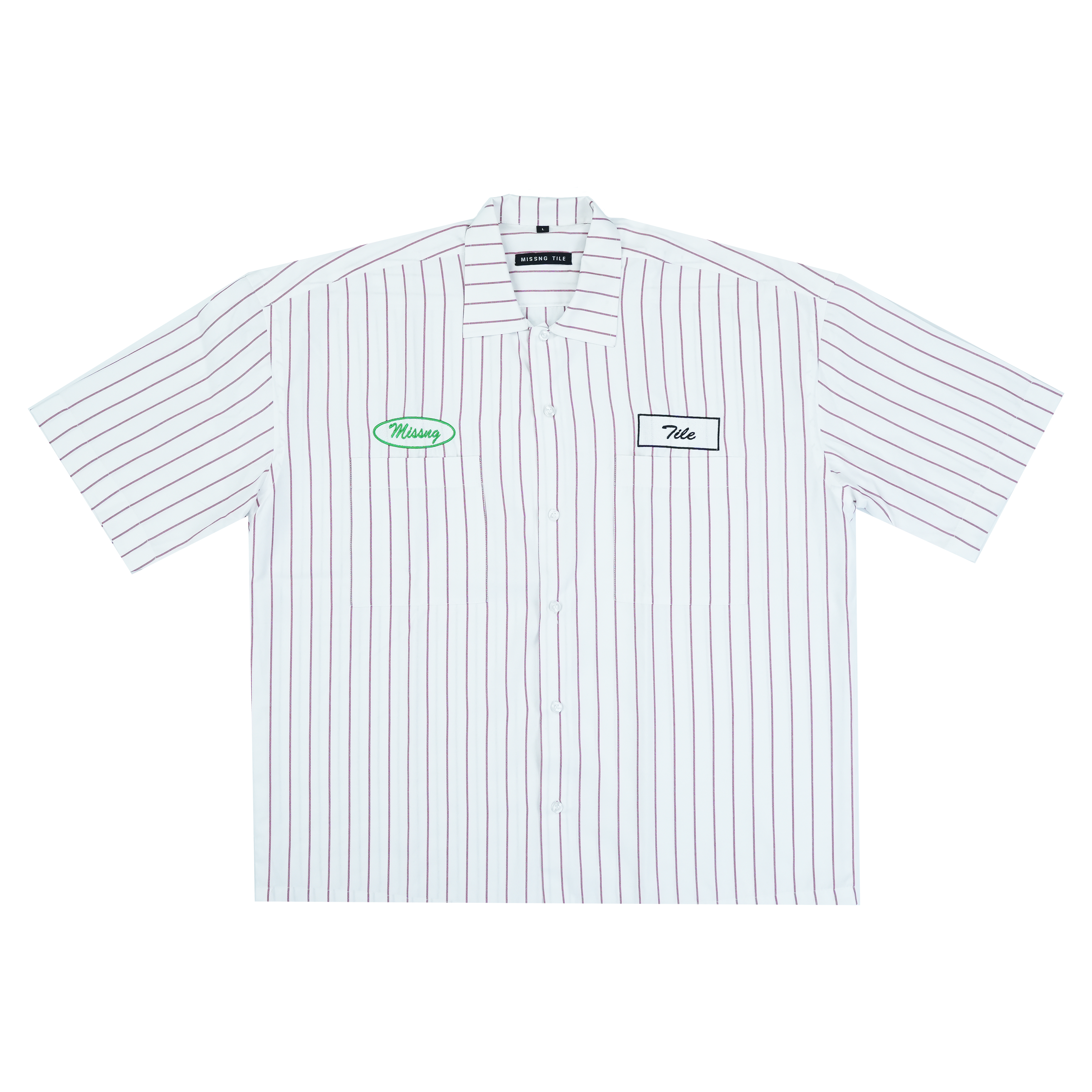 THE MECHANIC SHIRT in deep red stripes