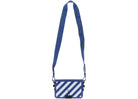 Off-White Diagonal Stripe Mini Flap Bag Blue/White