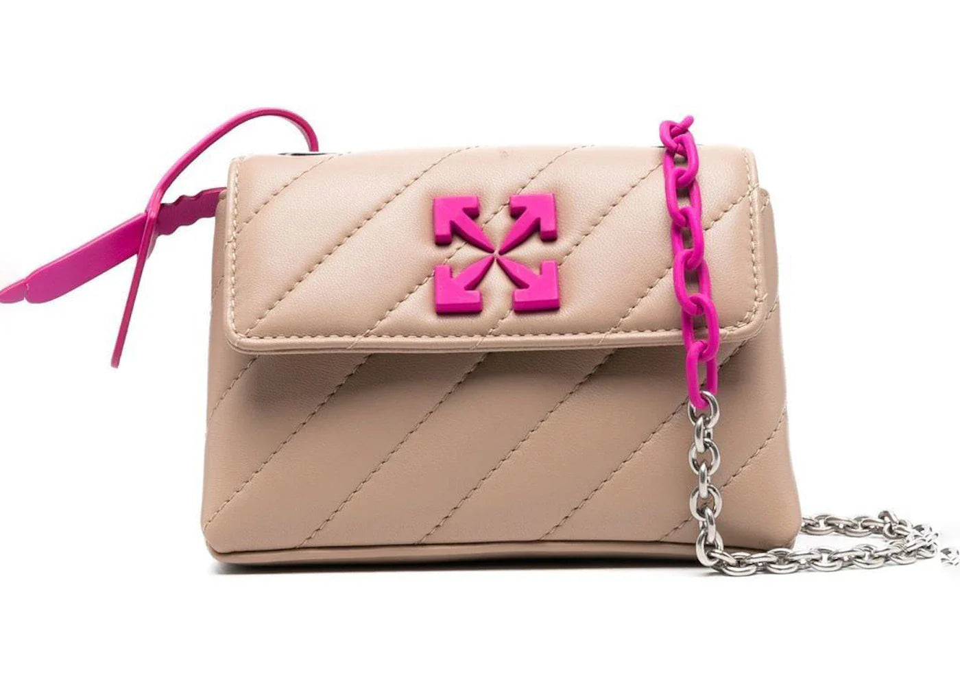 Off-White Jackhammer 17 Crossbody Bag Sand Beige/Pink