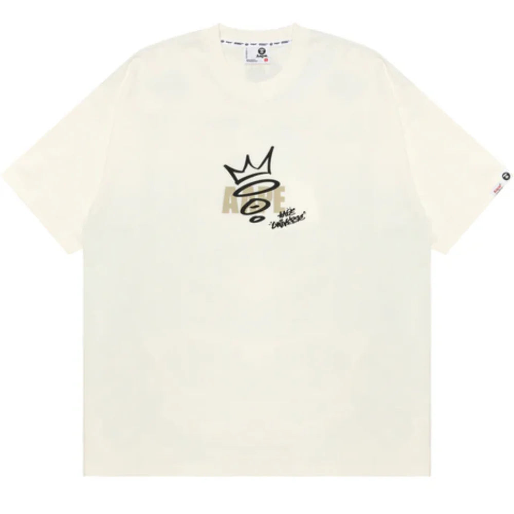 A BAPE BY A BATHING APE MOONFACE GRAPHIC TEE