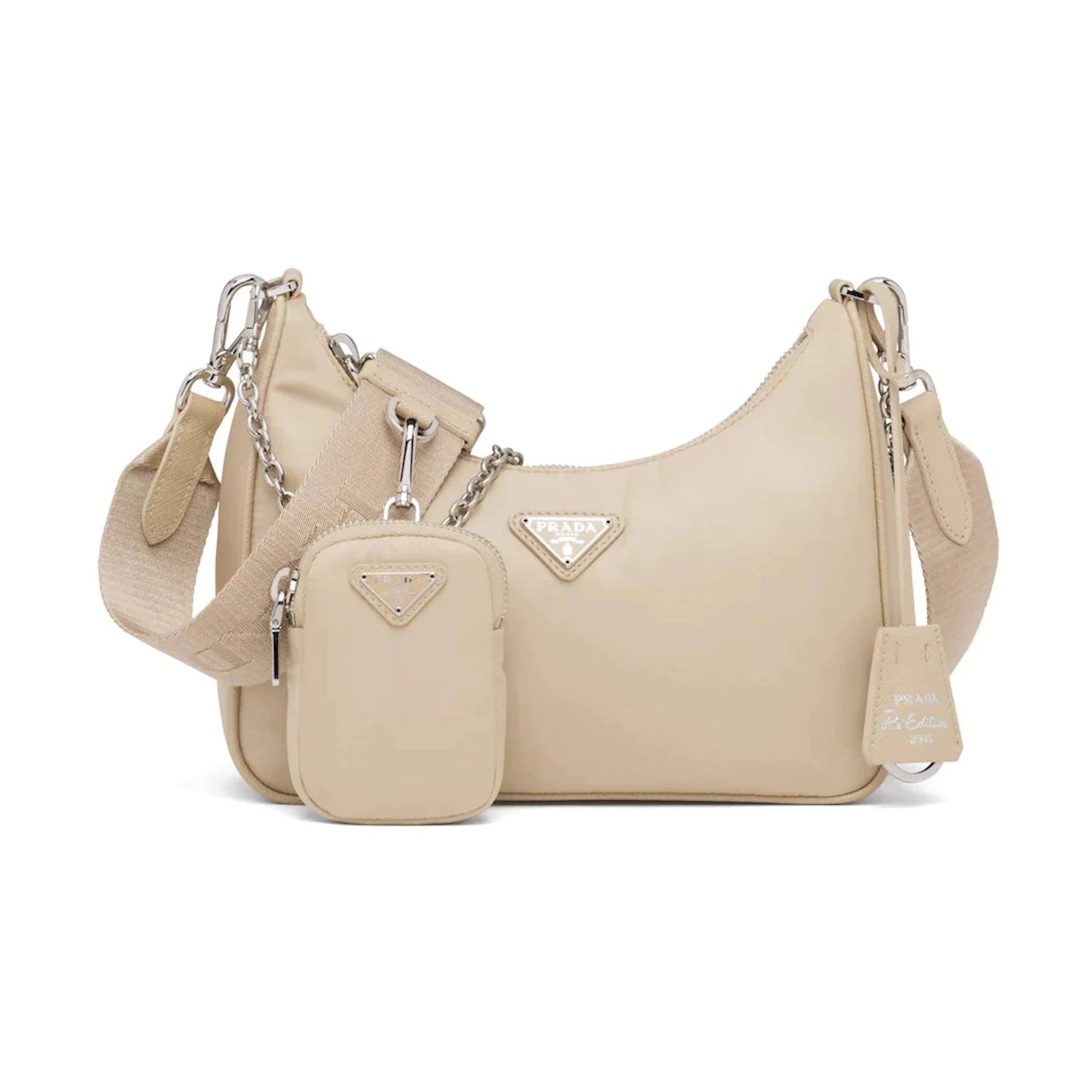 Prada Re-Edition 2005 Re-Nylon Bag Desert Beige