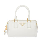 Prada Saffiano Leather Top Handle Bag White