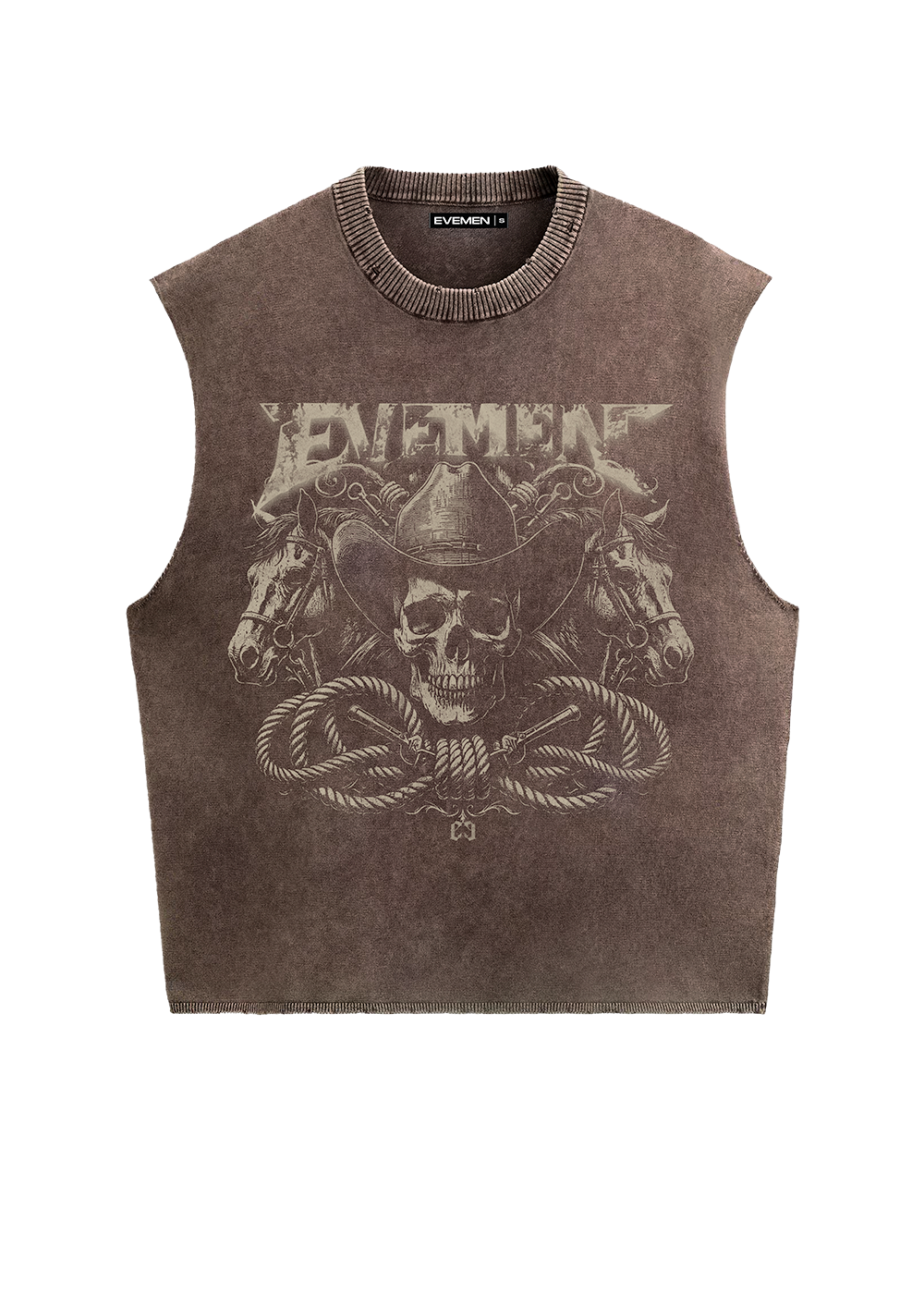 EVEMEN RODEO TANK - BROWN WASHED