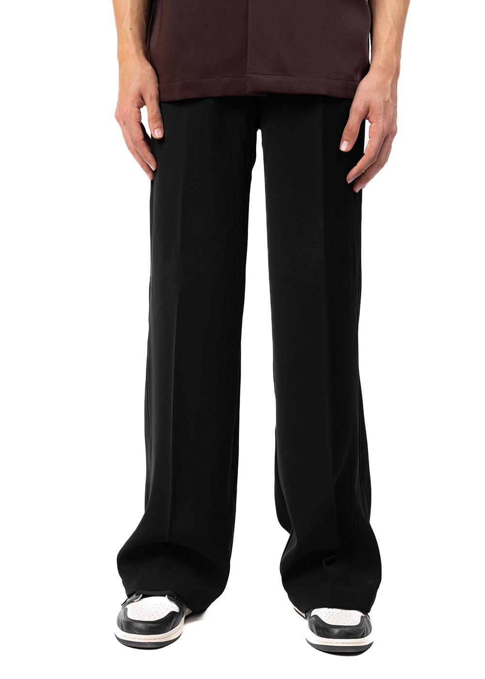 EVEMEN STRAIGHT PANTS - BLACK