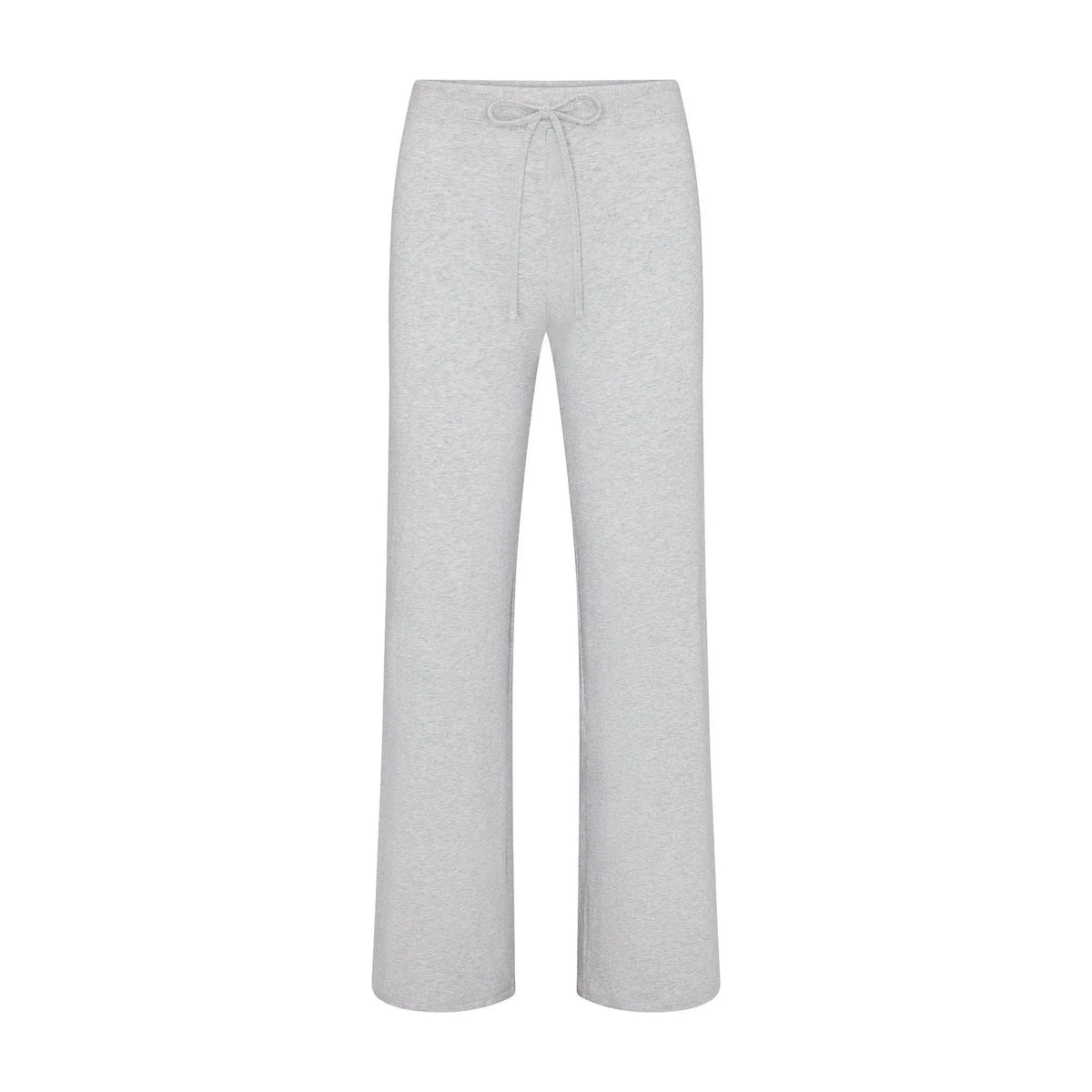 Skims Cotton Jersey Straight Leg Pant Light Heather Grey