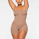 Skims Seamless Sculpt Strapless Shortie Bodysuit Sienna