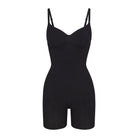 Skims Seamless Sculpt Mid Thigh Bodysuit Onyx