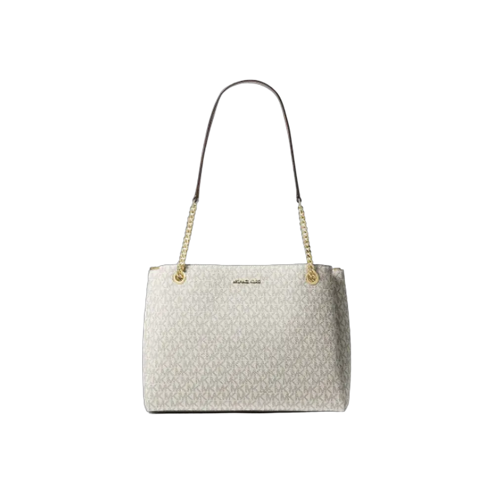 Michael Kors Soho Medium Signature Logo Tote Bag Vanilla