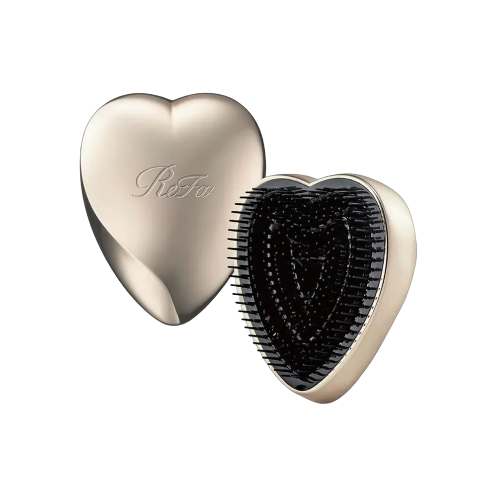 Refa Heart Brush Champagne Gold