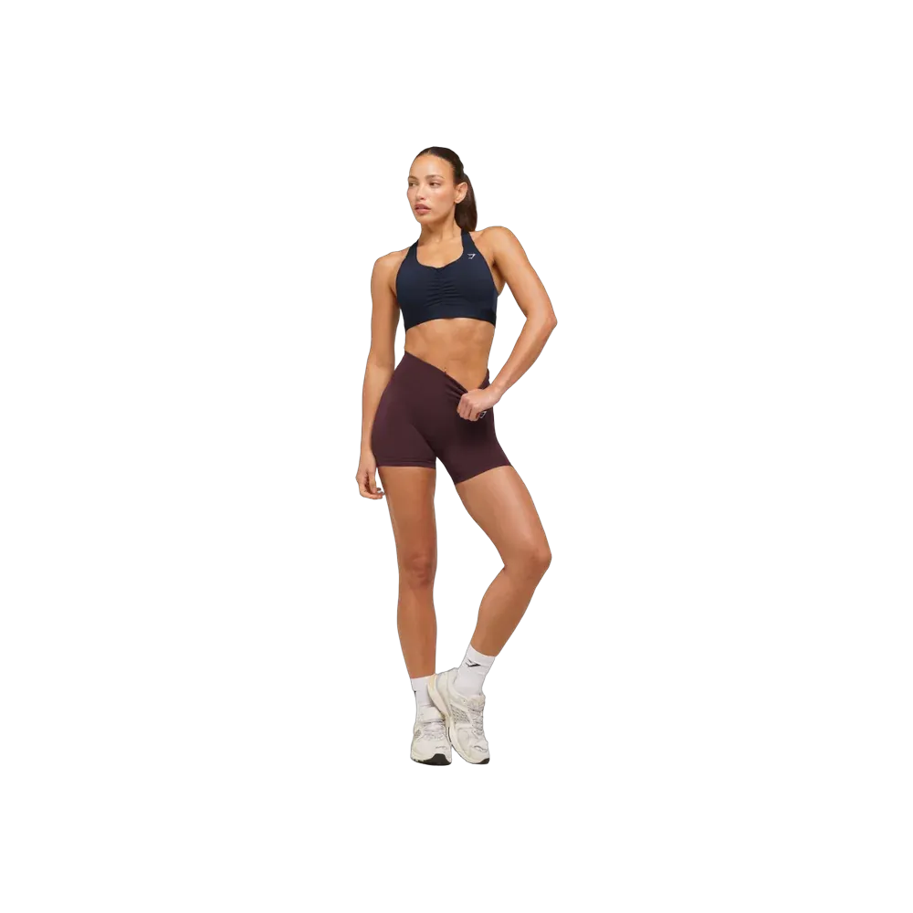 Gymshark High Support Ruched Sports Bra Heavy Blue
