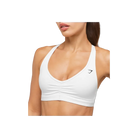 Gymshark Ruched Sports Bra 2.0 - Medium Support White