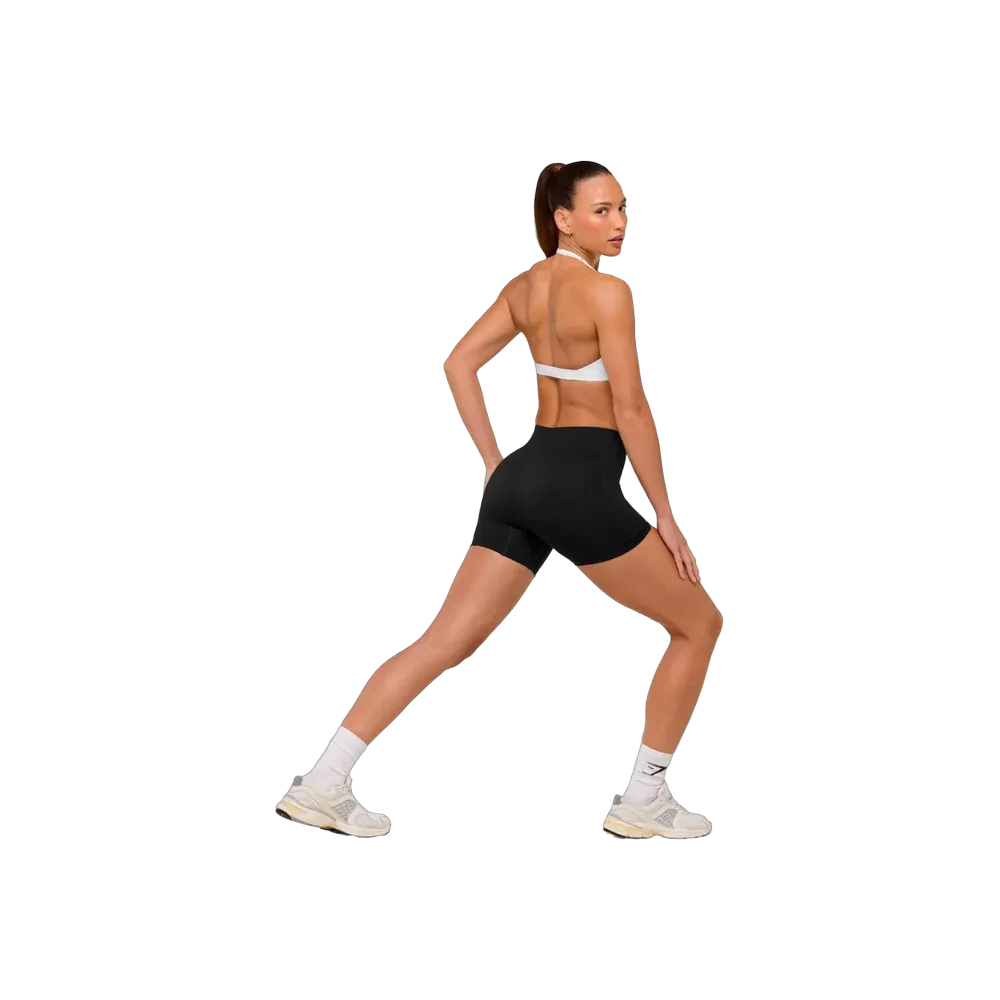 Gymshark Minimal Halterneck Sports Bra - Light Support White