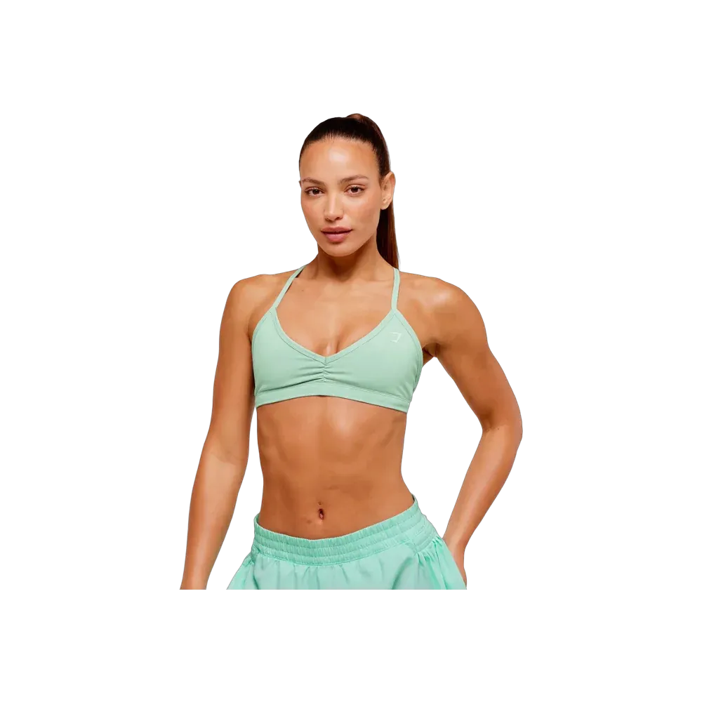 Gymshark Washed Minimal Sports Bra - Light Support Pop Turquoise