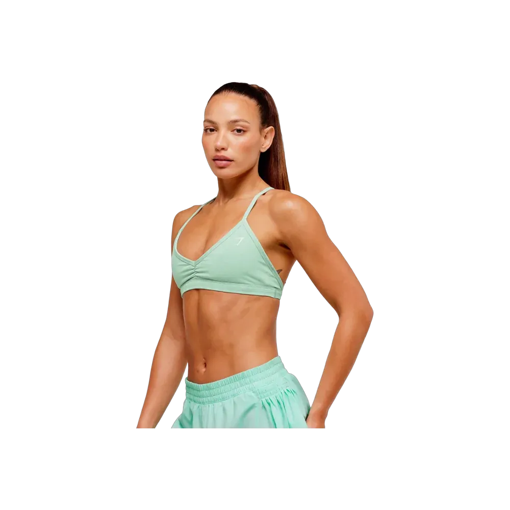 Gymshark Washed Minimal Sports Bra - Light Support Pop Turquoise