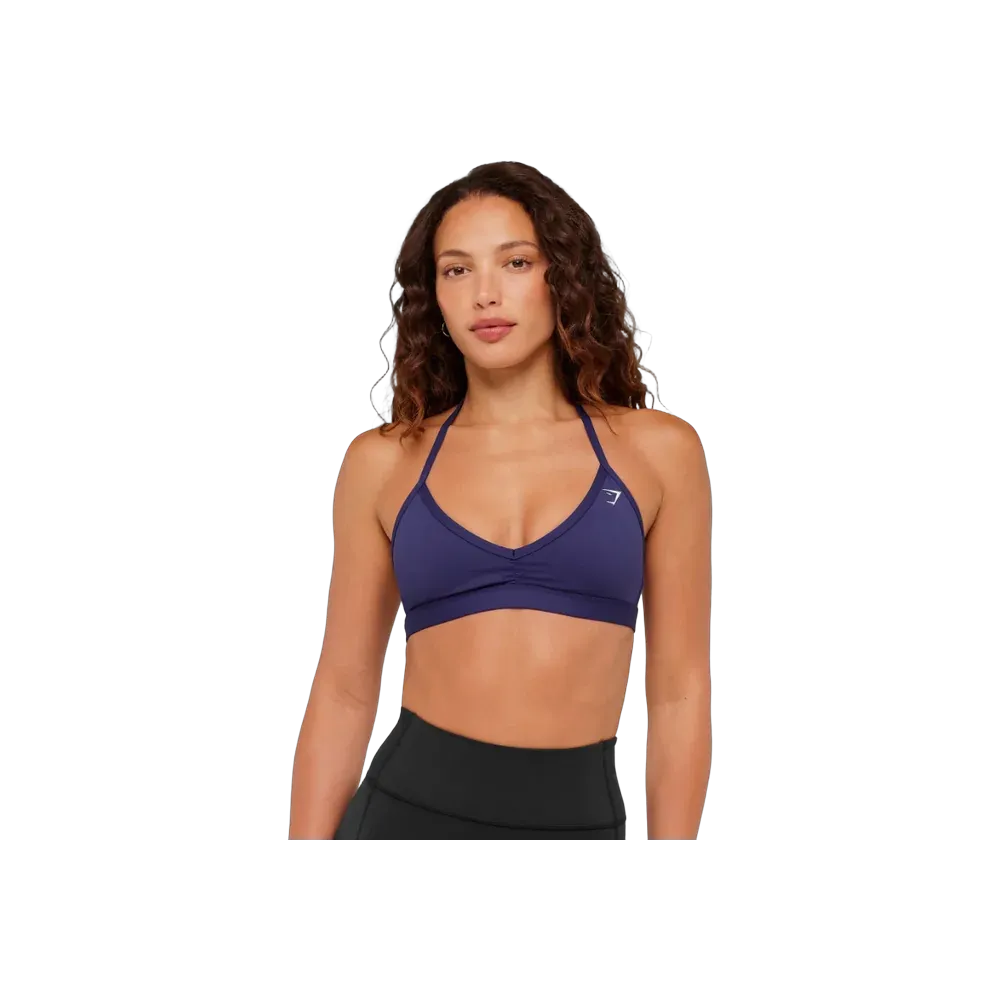 Gymshark Minimal Halterneck Sports Bra - Light Support Indigo Purple