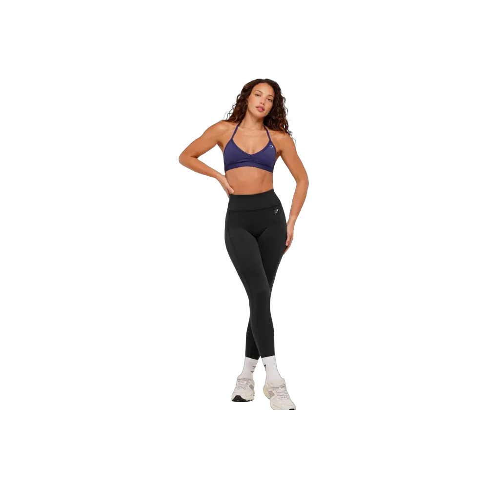 Gymshark Minimal Halterneck Sports Bra - Light Support Indigo Purple