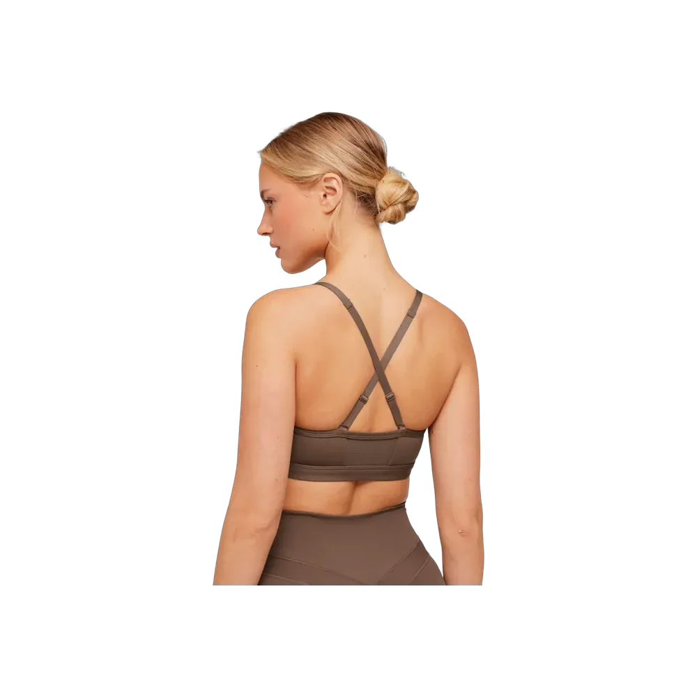 Gymshark Medium Support Ruched Sports Bra Soft Brown