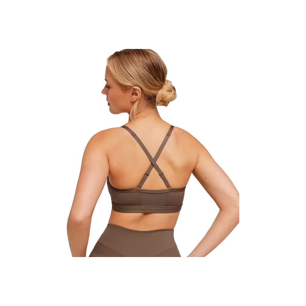 Gymshark Medium Support Ruched Sports Bra Soft Brown
