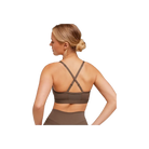 Gymshark Medium Support Ruched Sports Bra Soft Brown