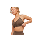 Gymshark Medium Support Ruched Sports Bra Soft Brown