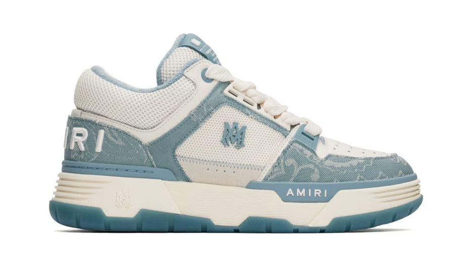 Amiri MA-1 blue and Offwhite Bandana denim SNEAKER