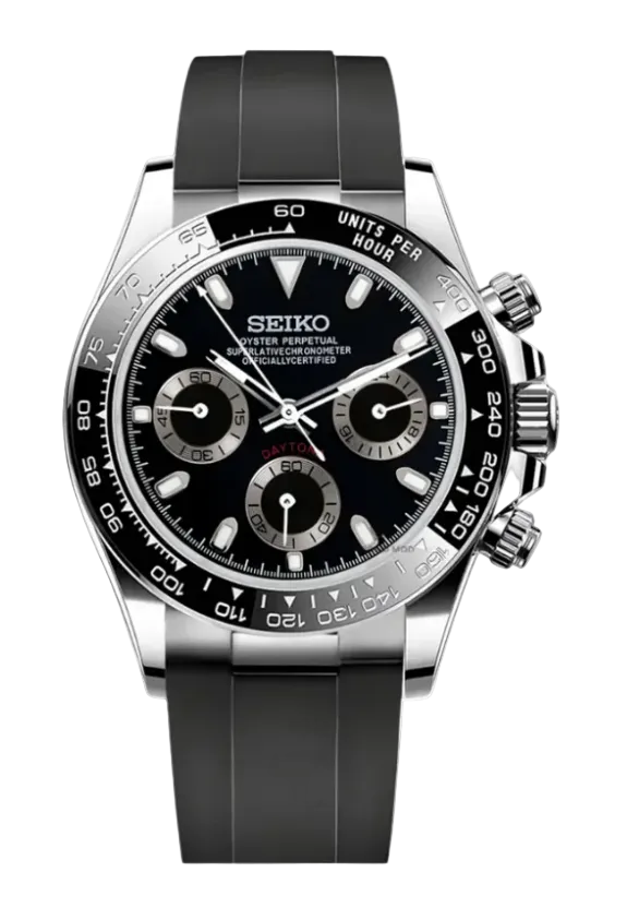 Seiko Mod Daytona Black