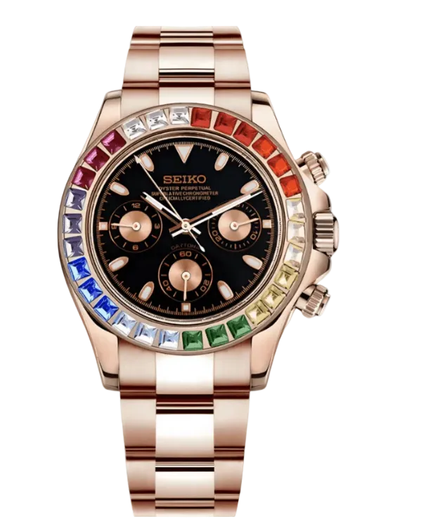 Seiko Mod Daytona Rose Gold Rainbow