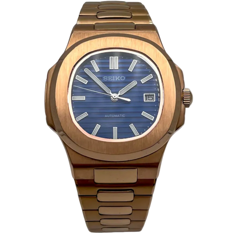 Seiko Mod Nautilus Rose Gold