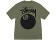 8 BALL TEE PIGMENT DYED OLIVE - dawntown