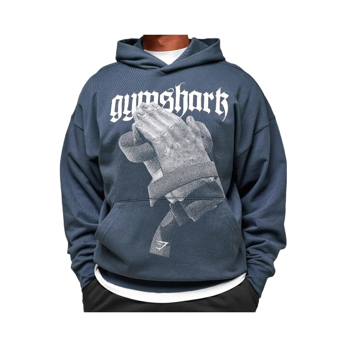 Gymshark Prayer Hands Hoodie - Titanium Blue