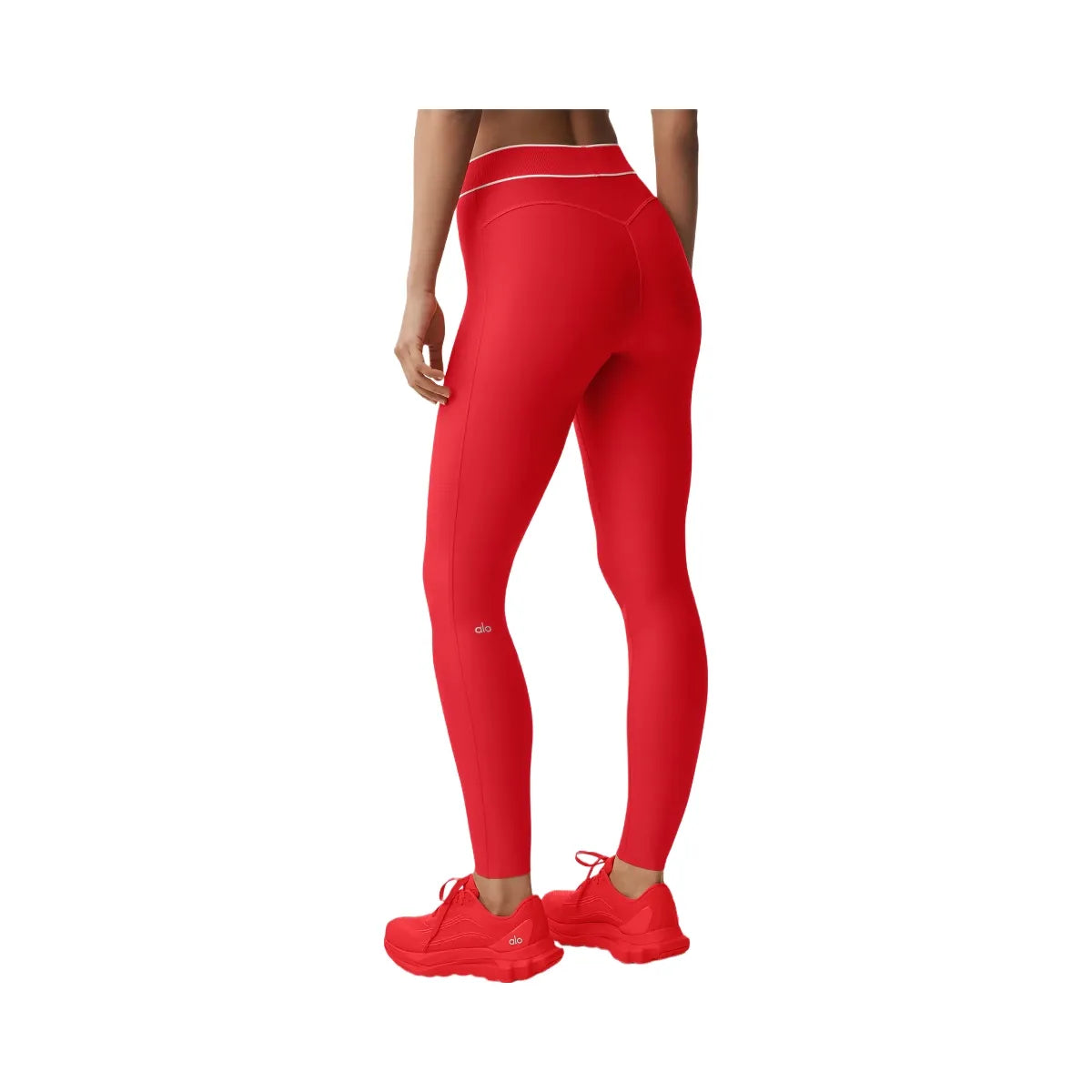 Alo Women's Airlift High-Waist Alignment Legging - Bright Red/White