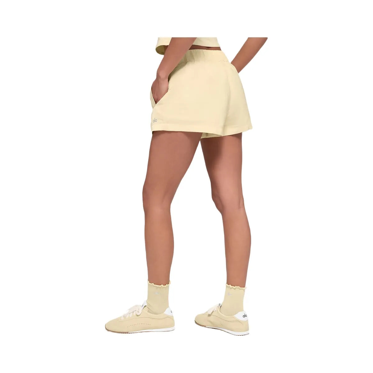 Alo Women's High-Waist Socialite Short - Candlelight Yellow