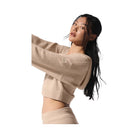 Alo Women's Cashmere Plush Waffle Full Zip Hoodie - Macadamia Blush